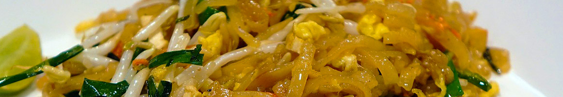 Eating Thai at Yummy Thai restaurant in Buffalo, NY.